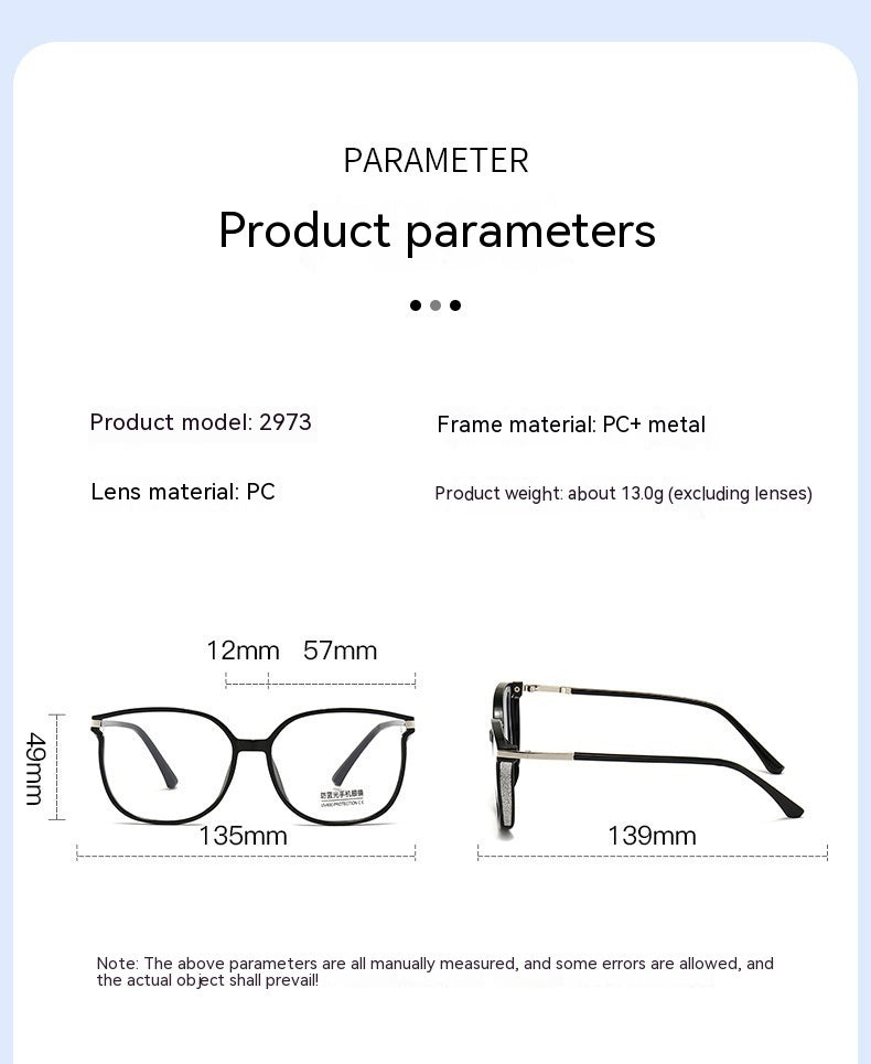 Wide Frame Anti-Blue Light Reading Glasses