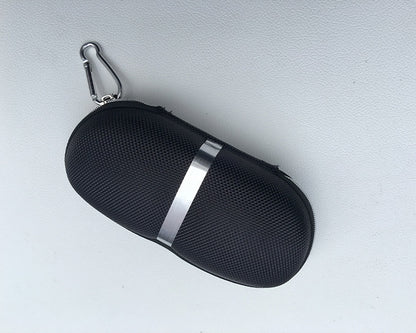 Étui à lunettes noir avec cordon